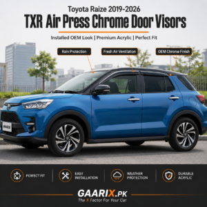 Toyota Raize 2019–2026 TXR Air Press Chrome Door Visors – GAARIX.PK