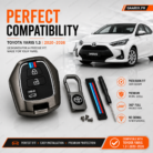 Toyota Yaris 2020–2026 1.3 premium metal key cover with accessories