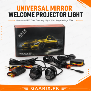 Universal Mirror Welcome Projector Light with Angel Wings LED Projection Kit – Waterproof DC 12V Car Courtesy Lights | GAARIX.PK