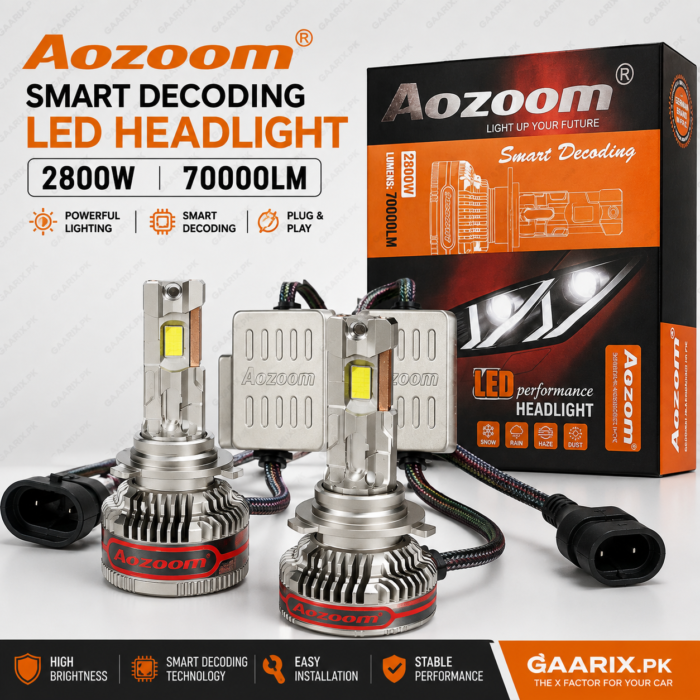 aozoom-9005-smart-decoding-led-headlight-2800w-70000lm AOZOOM 9005 Smart Decoding LED Headlight Kit 2800W 70000LM with external decoder modules