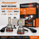AOZOOM 9005 Smart Decoding LED Headlight Kit 2800W 70000LM with external decoder modules