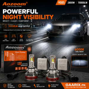AOZOOM 9005 Smart Decoding LED Headlight Kit 2800W 70000LM with external decoder modules