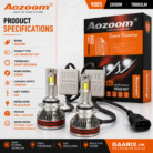 AOZOOM 9005 Smart Decoding LED Headlight Kit 2800W 70000LM with external decoder modules