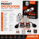 AOZOOM H11 LED Headlight Kit 2800W 70000LM 6000K Cool White Smart Decoding CANBUS