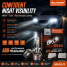 AOZOOM H4 LED Headlight Kit 3000W 80000LM – 3-Pin Plug & Play