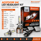 AOZOOM H4 LED Headlight Kit 3000W 80000LM – 3-Pin Plug & Play