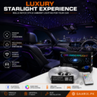 Car Star Ceiling Light RGBW Fiber Optic Ambient Lighting Kit with Bluetooth App Control and Remote for Universal 12V Cars