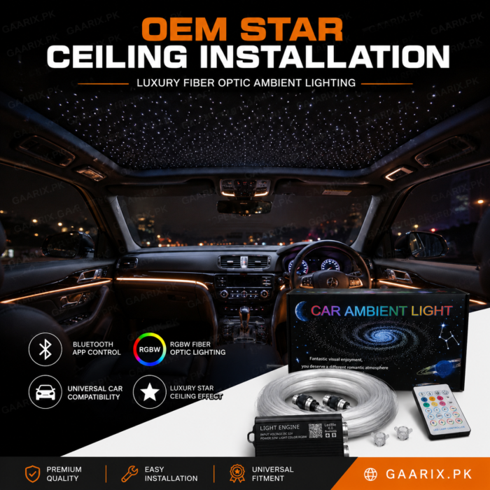 car-star-ceiling-light-rgbw-fiber-optic-kit-app-control-night-view Car Star Ceiling Light RGBW Fiber Optic Ambient Lighting Kit with Bluetooth App Control and Remote for Universal 12V Cars