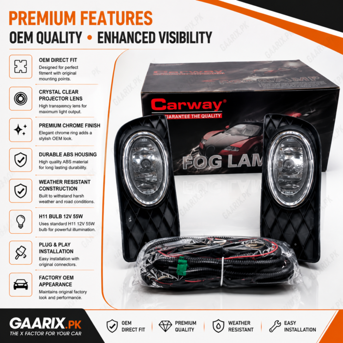 carway-honda-civic-2012-2014-fog-lamp-kit-h11-12v-55w-features Carway OEM Fog Lamp Kit for Honda Civic 2012–2014 with H11 12V 55W Bulbs