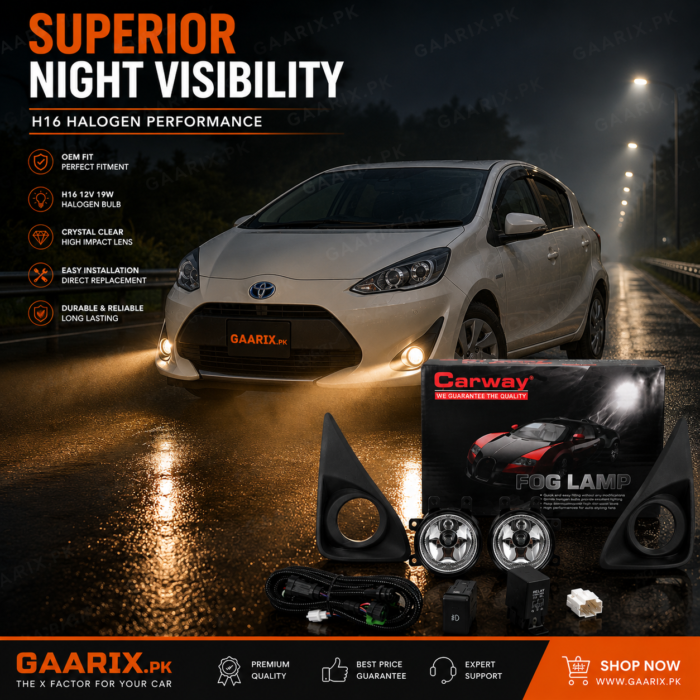 carway-toyota-aqua-prius-c-2018-on-oem-fog-lamp-kit-h16-12v-19w-night-visibilty Toyota Aqua 2018-On OEM Fog Lamp Kit – H16 12V 19W Direct Fit