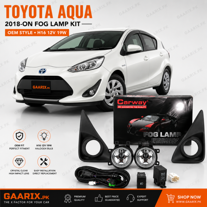 carway-toyota-aqua-prius-c-2018-on-oem-fog-lamp-kit-h16-12v-19w-oem-fit Toyota Aqua 2018-On OEM Fog Lamp Kit – H16 12V 19W Direct Fit