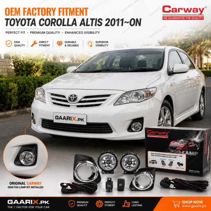 carway-toyota-corolla-altis-2011-on-oem-fog-lamp-kit-hero Carway Toyota Corolla Altis 2011-On OEM Fog Lamp Kit with Chrome Bezels H11 12V 55W