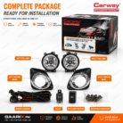 Carway Toyota Corolla Altis 2011-On OEM Fog Lamp Kit with Chrome Bezels H11 12V 55W