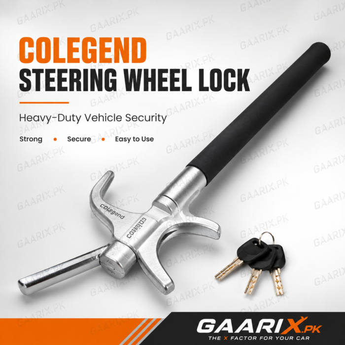 colegend-anti-theft-car-steering-lock-hero COlegend steering lock with heavy-duty metal body and protective padded handle