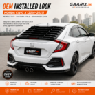 Honda Civic X Hatchback 2016–2021 Premium ABS Rear Window Louver Back Screen Hood OEM Style
