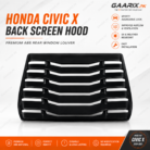 Honda Civic X Hatchback 2016–2021 Premium ABS Rear Window Louver Back Screen Hood OEM Style