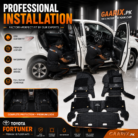 Toyota Fortuner Premium 11D Floor Mats - Waterproof Custom Fit Leather Car Floor Mats with Full Floor Coverage