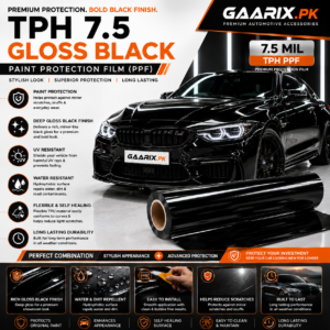tph-7-5-gloss-black-paint-protection-film-installation TPH 7.5 Gloss Black Paint Protection Film for Cars